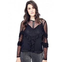 Camisa tejido transparente...